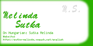 melinda sutka business card